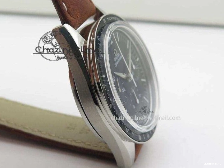 0508 Supportive Speedmaster Professional The Moon Watch on Brown Asso Strap Asian Manual Winding Chronograph Movement 8288